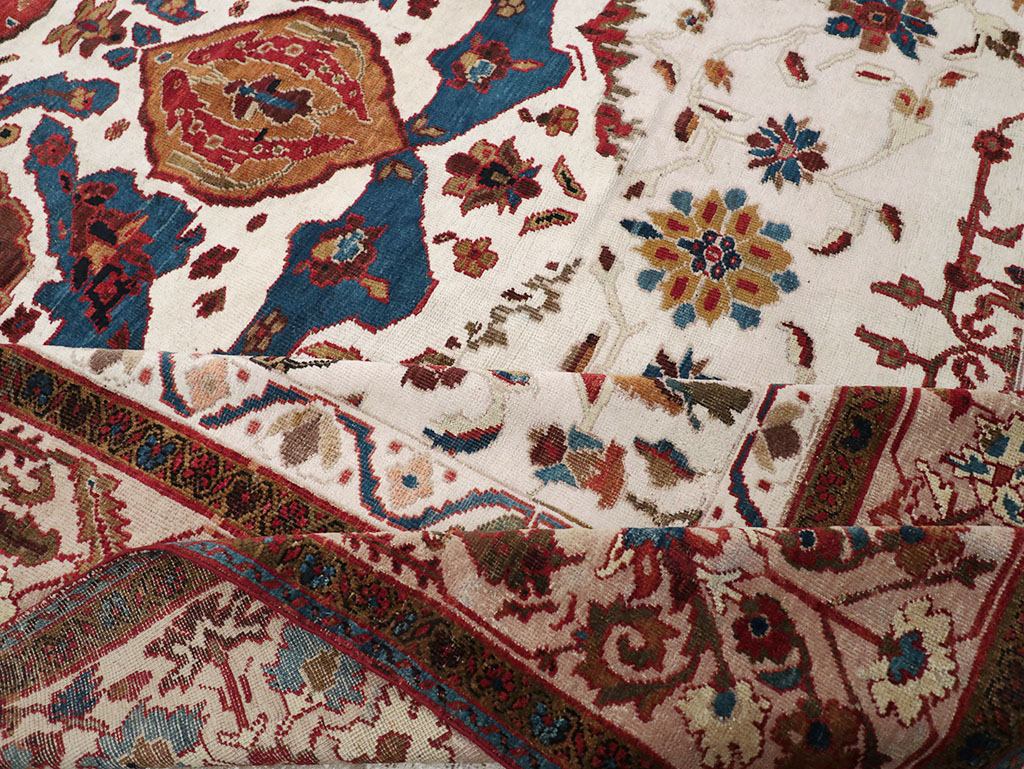 Antique Persian Sultanabad Large Room Size Carpet, No.14336 - Staging