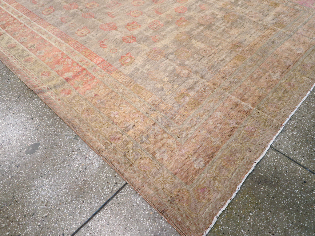 Antique East Turkestan Khotan Carpet, No.14346 - Staging