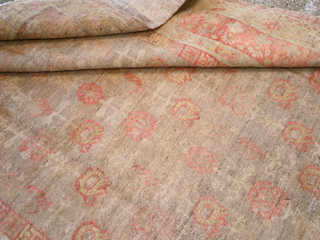 Antique East Turkestan Khotan Carpet, No.14346 - Staging