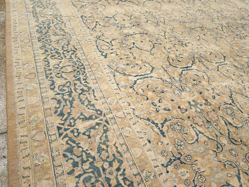 Antique Persian Tabriz Carpet, No.14385 - Staging