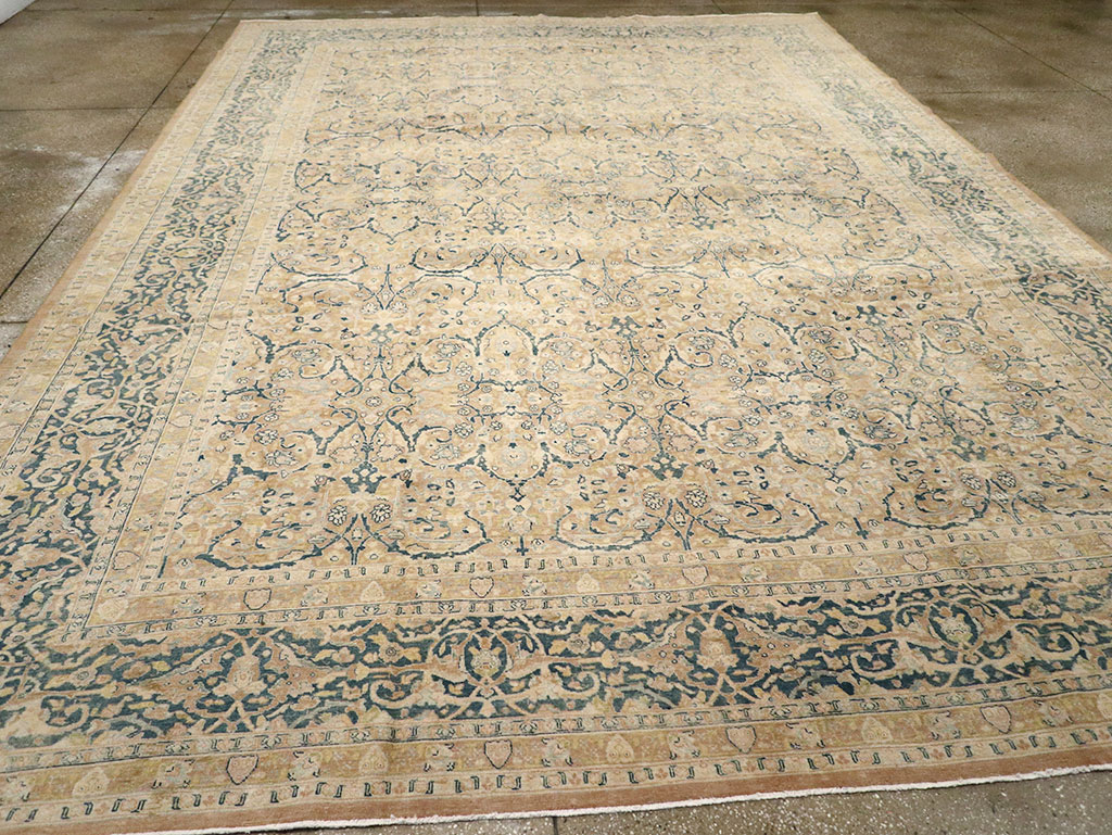 Antique Persian Tabriz Carpet, No.14385 - Staging