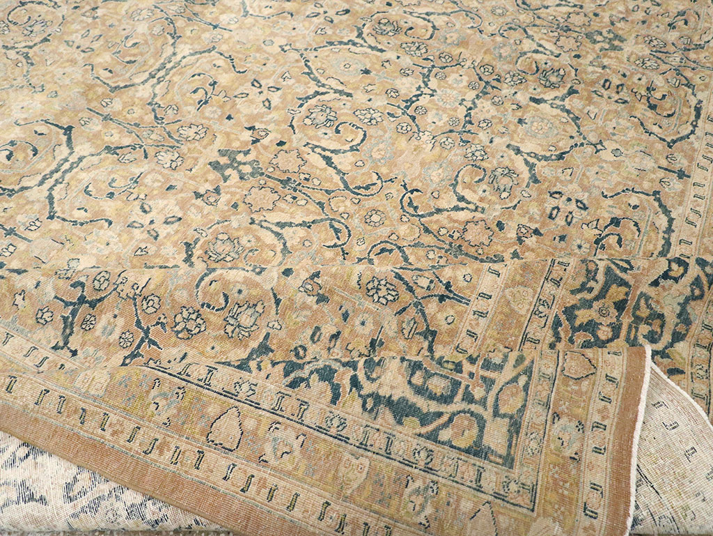 Antique Persian Tabriz Carpet, No.14385 - Staging