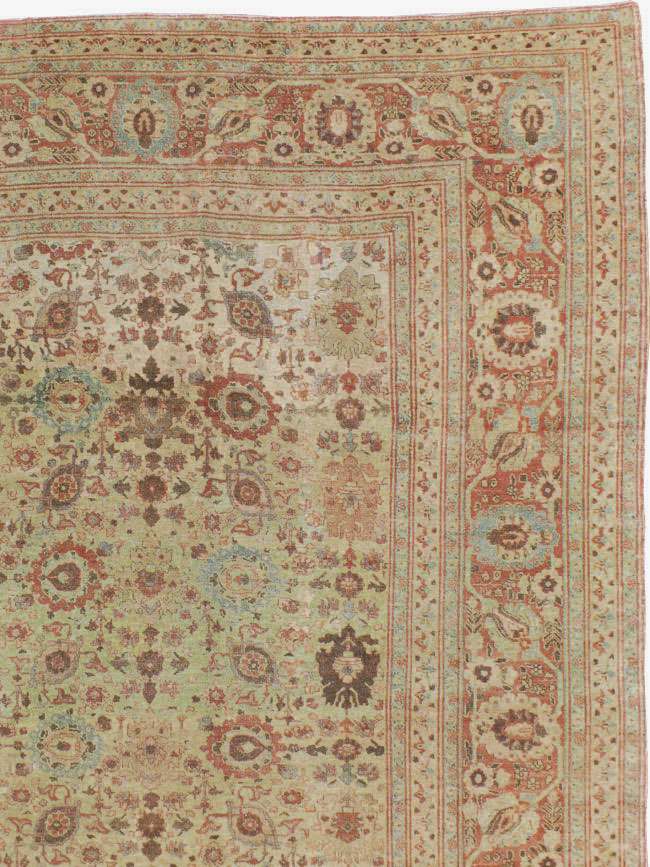 Antique Persian Tabriz Carpet, No.14391 - Staging