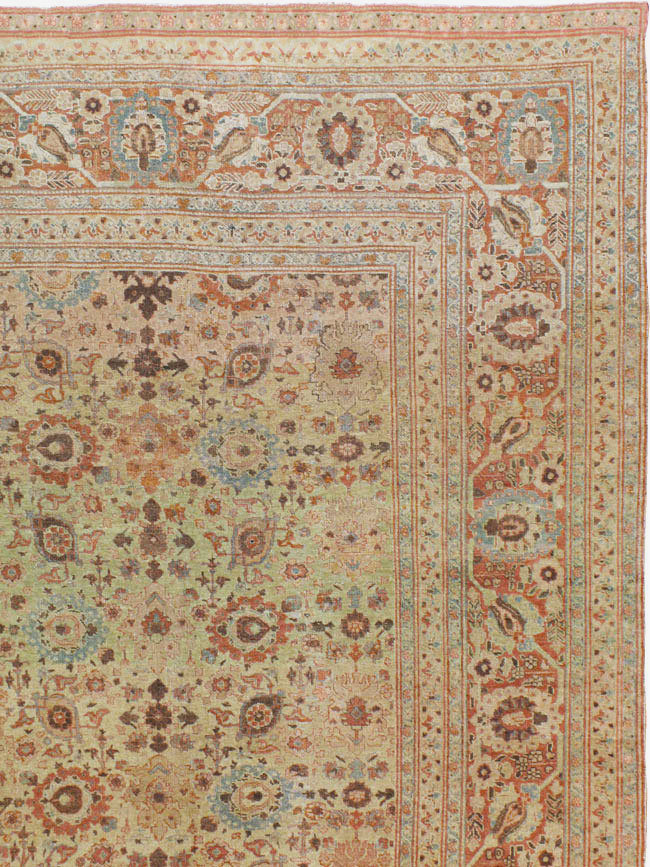 Antique Persian Tabriz Carpet, No.14391 - Staging