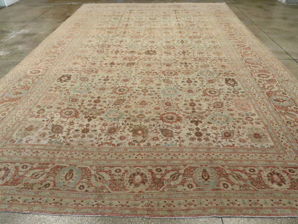 Antique Persian Tabriz Carpet, No.14391 - Staging