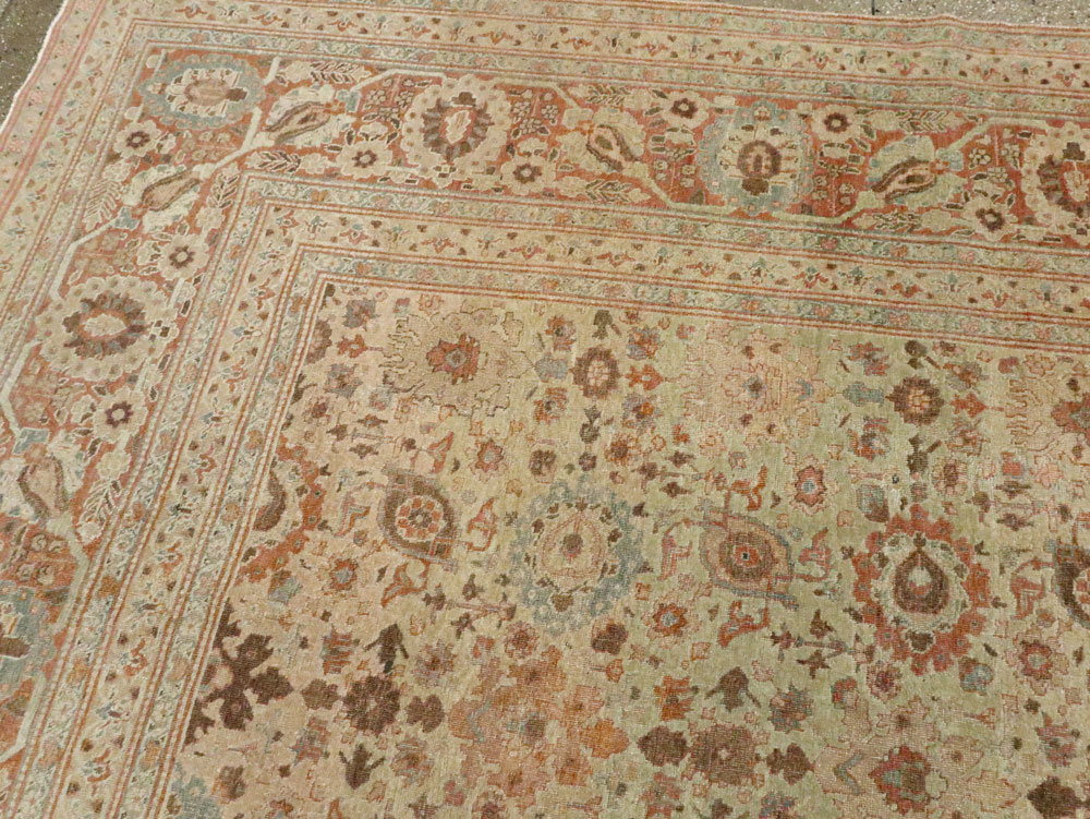Antique Persian Tabriz Carpet, No.14391 - Staging
