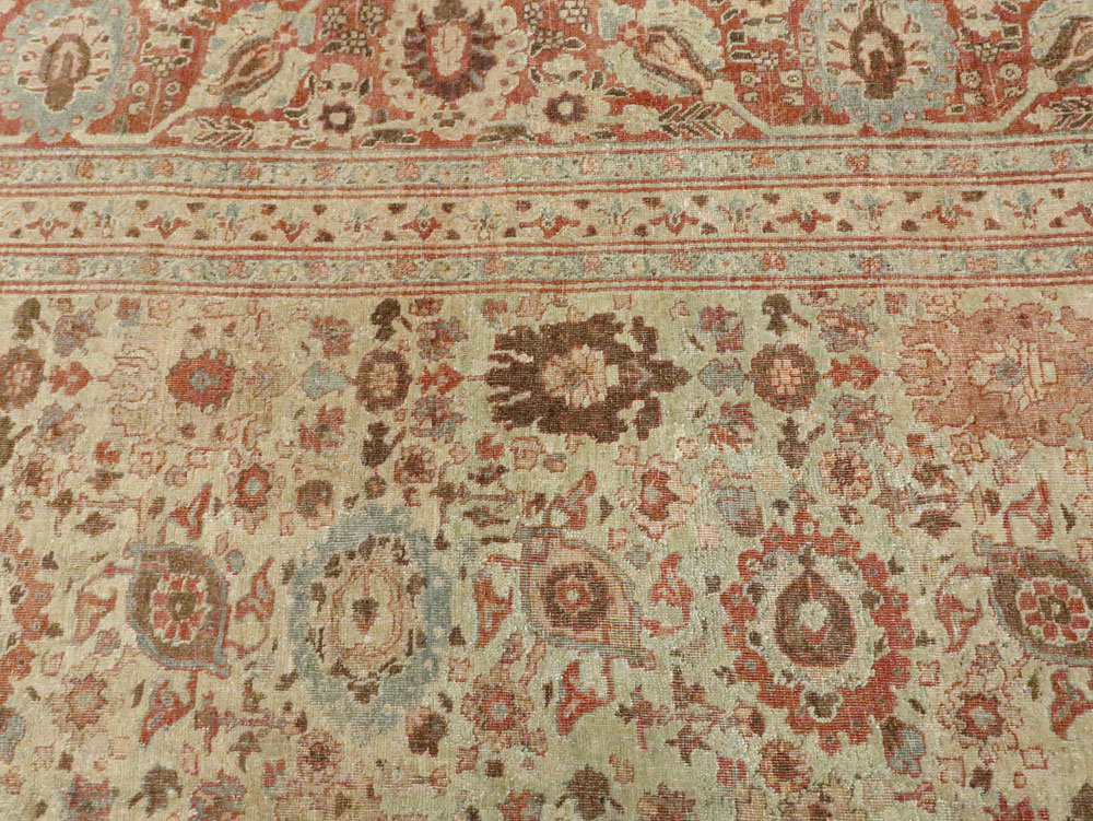 Antique Persian Tabriz Carpet, No.14391 - Staging