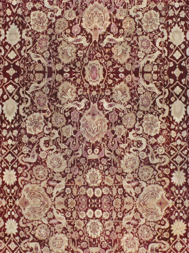 Antique Indian Agra Square Carpet, No.14425 - Staging