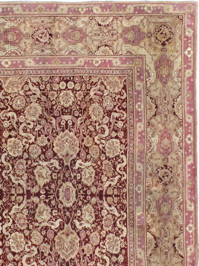Antique Indian Agra Square Carpet, No.14425 - Staging