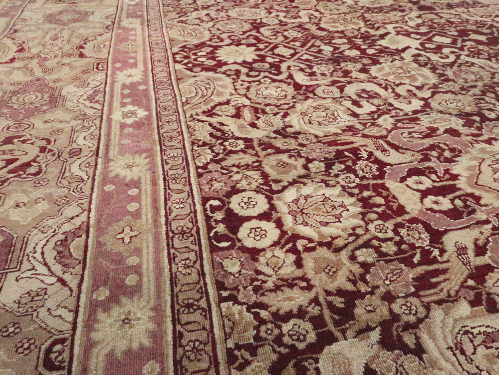 Antique Indian Agra Square Carpet, No.14425 - Staging