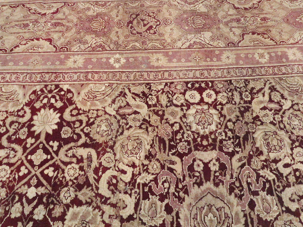 Antique Indian Agra Square Carpet, No.14425 - Staging
