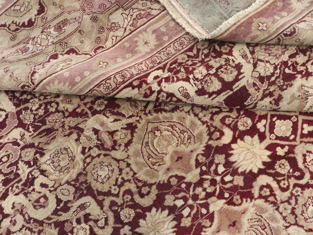 Antique Indian Agra Square Carpet, No.14425 - Staging