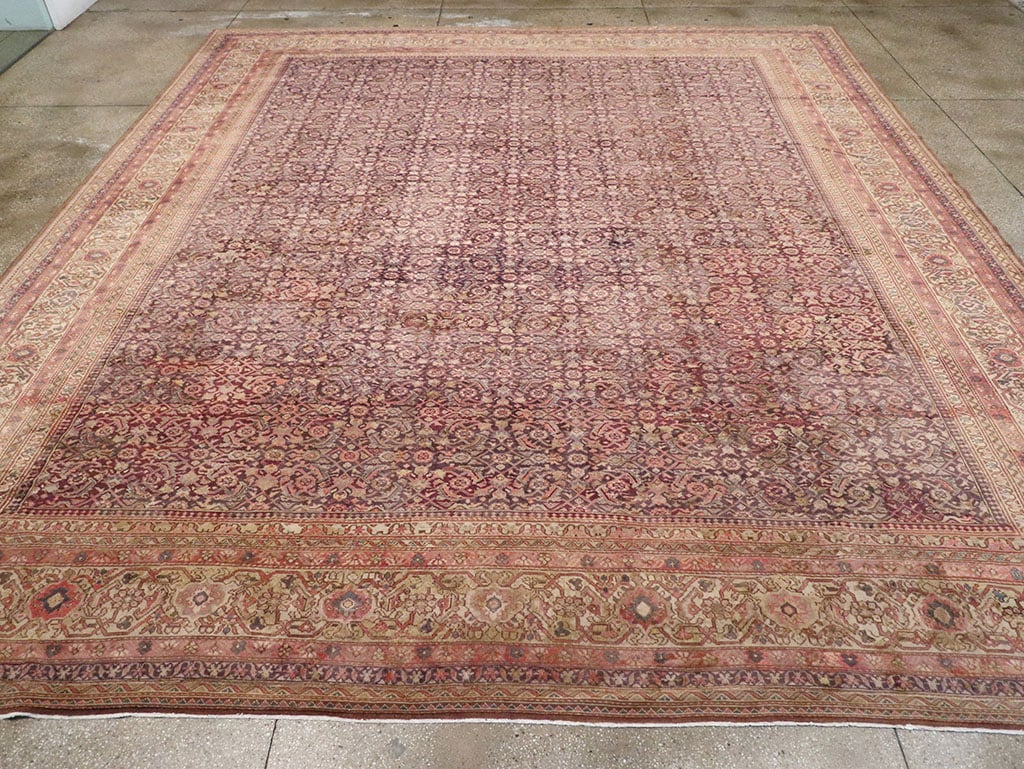 Vintage Indian Lahore Carpet, No.14426 - Staging