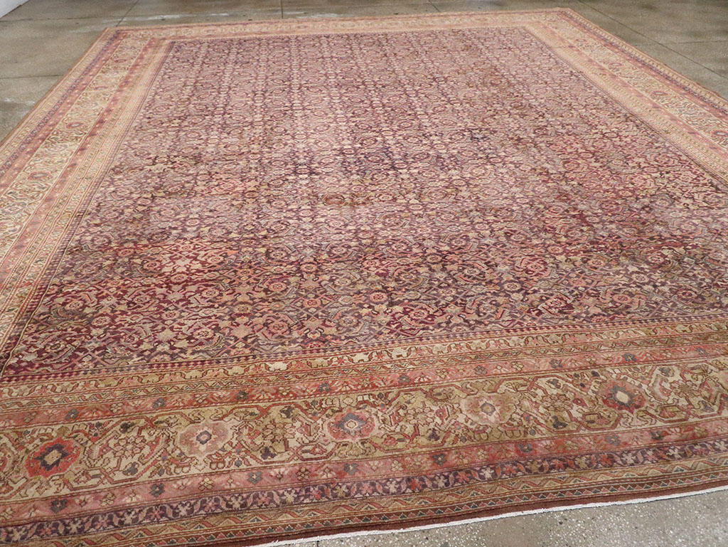 Vintage Indian Lahore Carpet, No.14426 - Staging