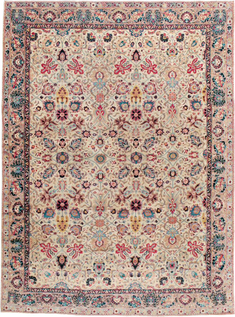 Antique Persian Tabriz Carpet, No.14434 - Staging