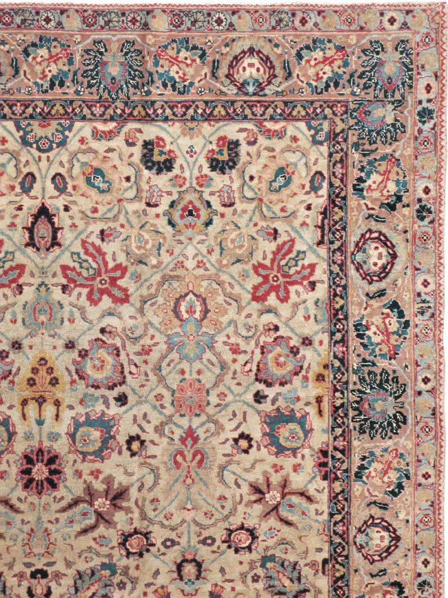 Antique Persian Tabriz Carpet, No.14434 - Staging