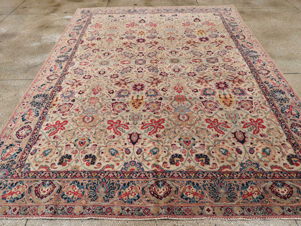 Antique Persian Tabriz Carpet, No.14434 - Staging
