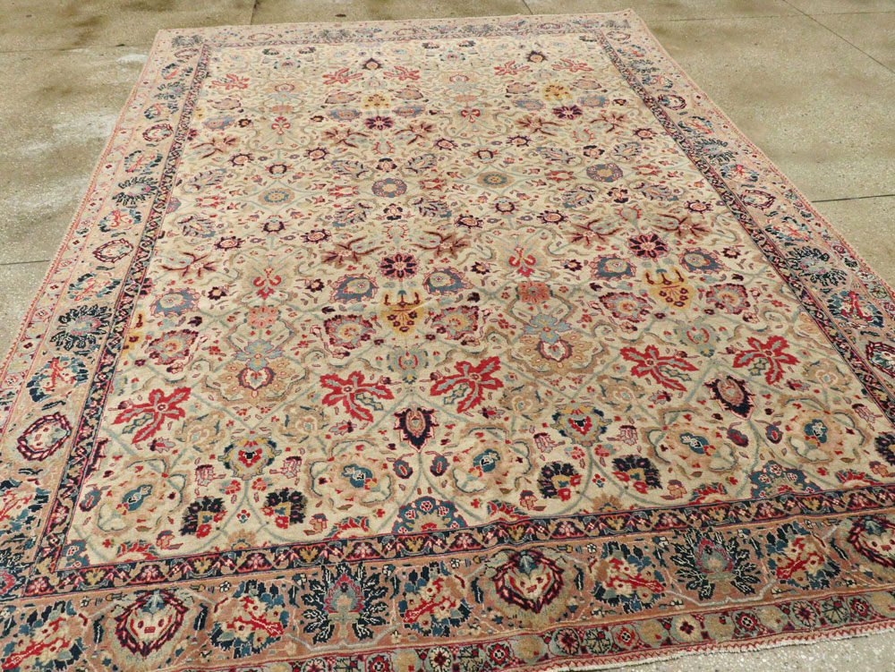 Antique Persian Tabriz Carpet, No.14434 - Staging