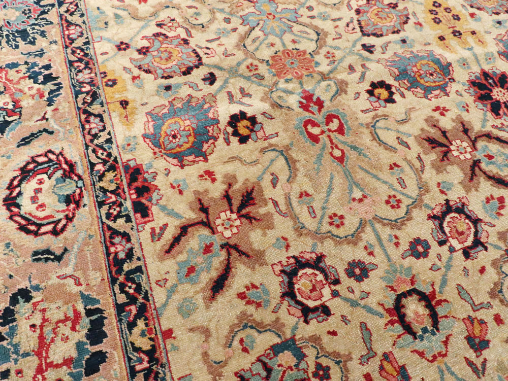 Antique Persian Tabriz Carpet, No.14434 - Staging