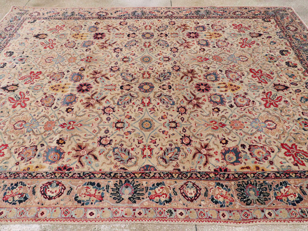 Antique Persian Tabriz Carpet, No.14434 - Staging