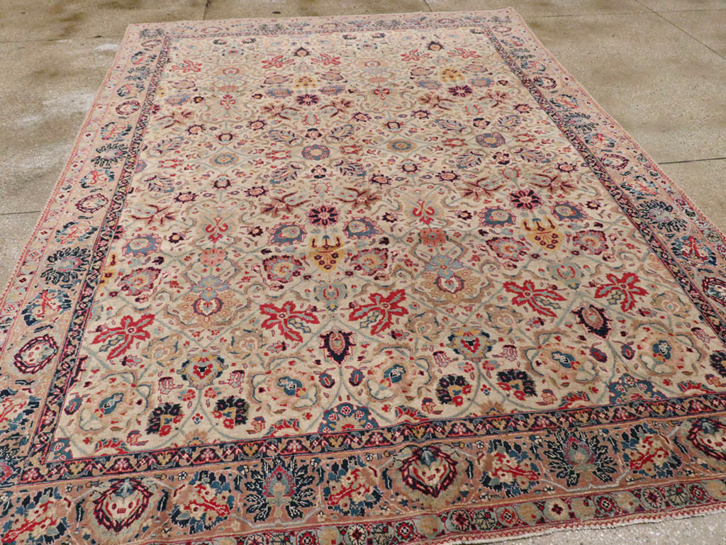 Antique Persian Tabriz Carpet, No.14434 - Staging