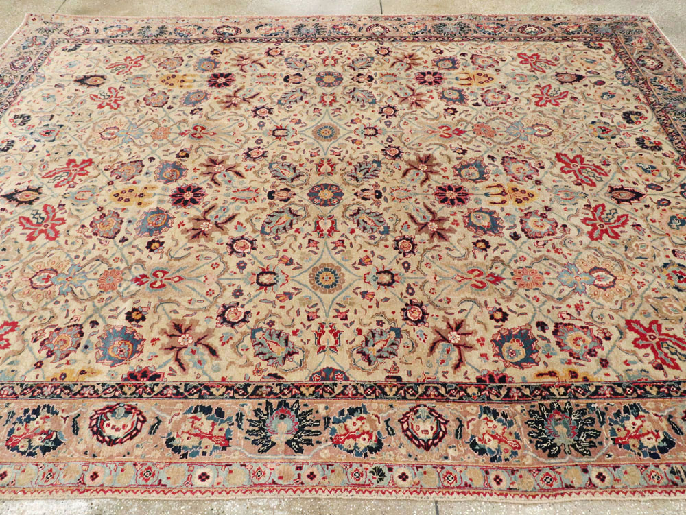Antique Persian Tabriz Carpet, No.14434 - Staging
