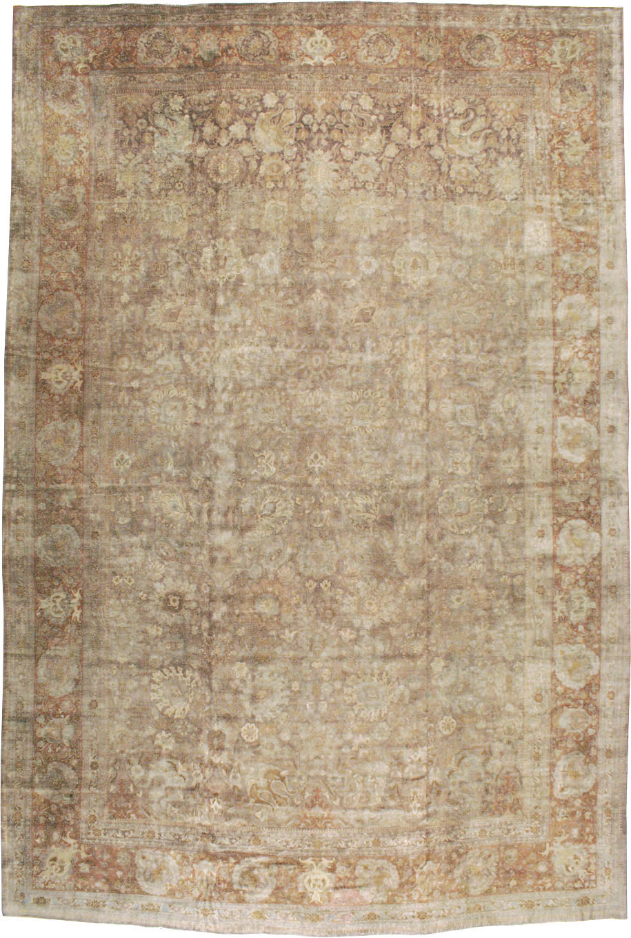 Antique Persian Tabriz Carpet, No.14454 - Staging