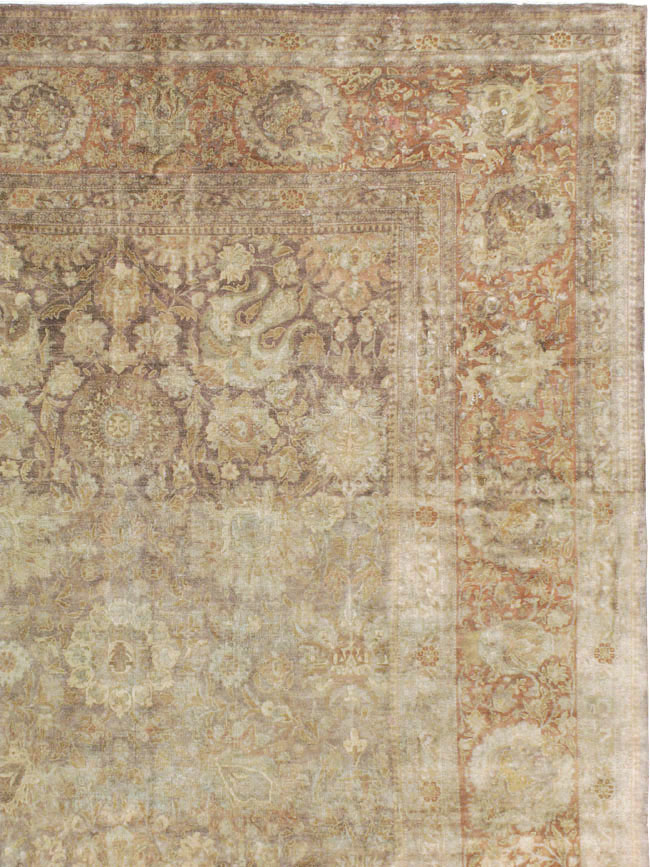Antique Persian Tabriz Carpet, No.14454 - Staging
