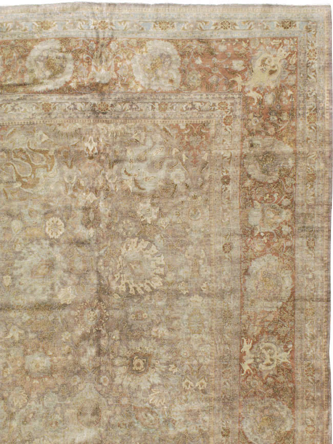 Antique Persian Tabriz Carpet, No.14454 - Staging