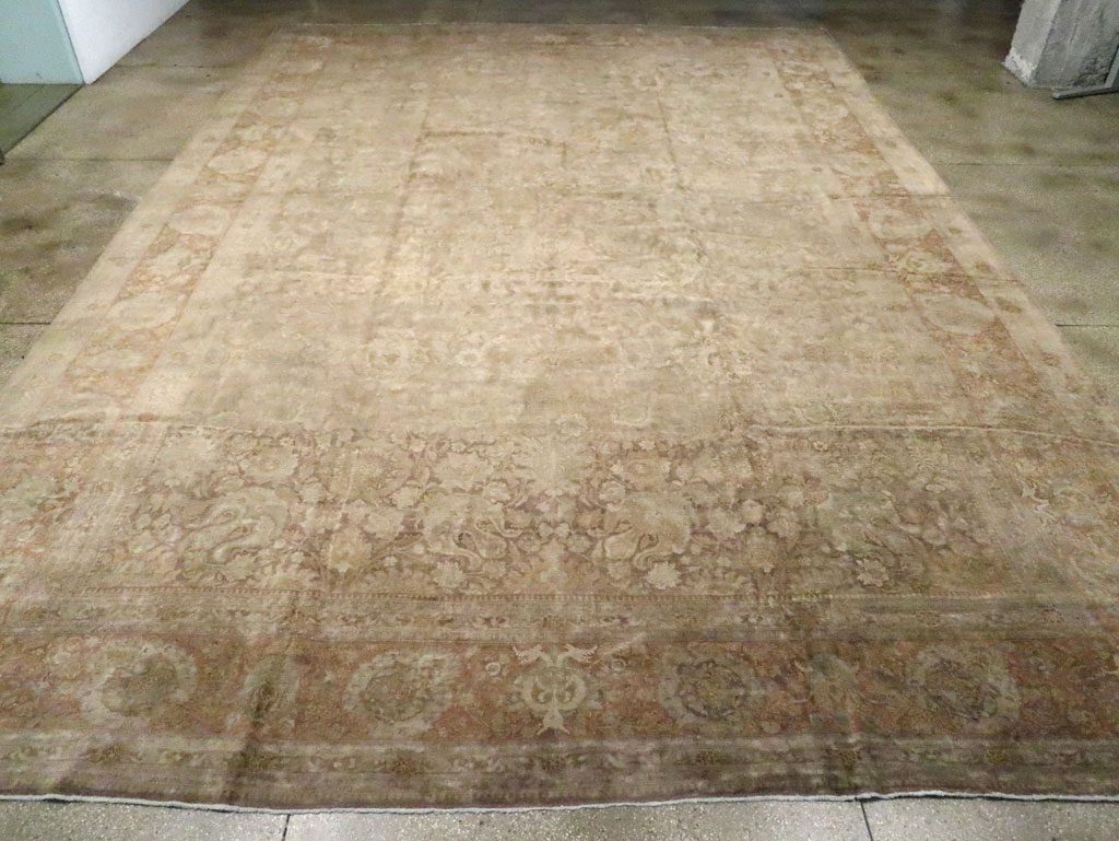 Antique Persian Tabriz Carpet, No.14454 - Staging