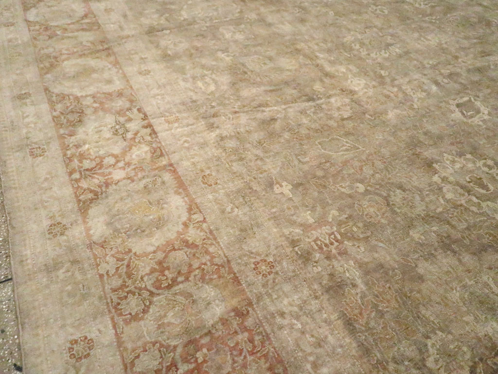 Antique Persian Tabriz Carpet, No.14454 - Staging