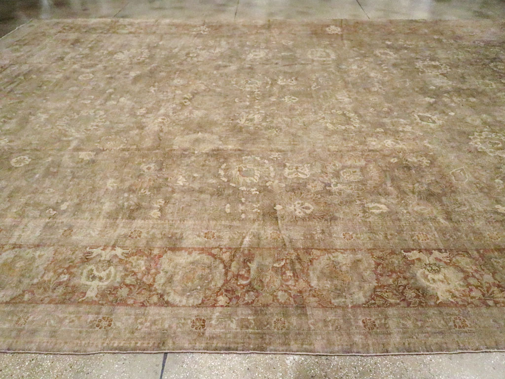 Antique Persian Tabriz Carpet, No.14454 - Staging