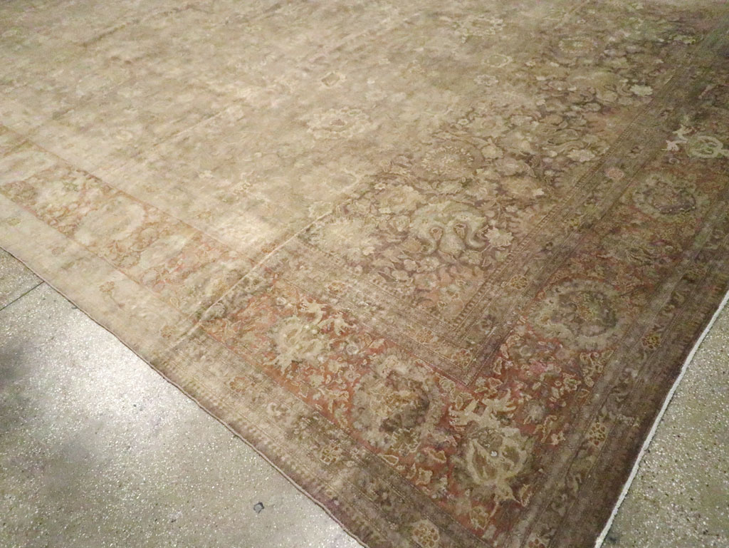 Antique Persian Tabriz Carpet, No.14454 - Staging