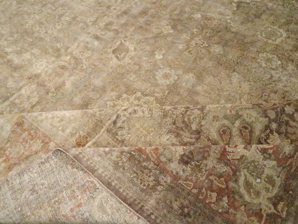 Antique Persian Tabriz Carpet, No.14454 - Staging