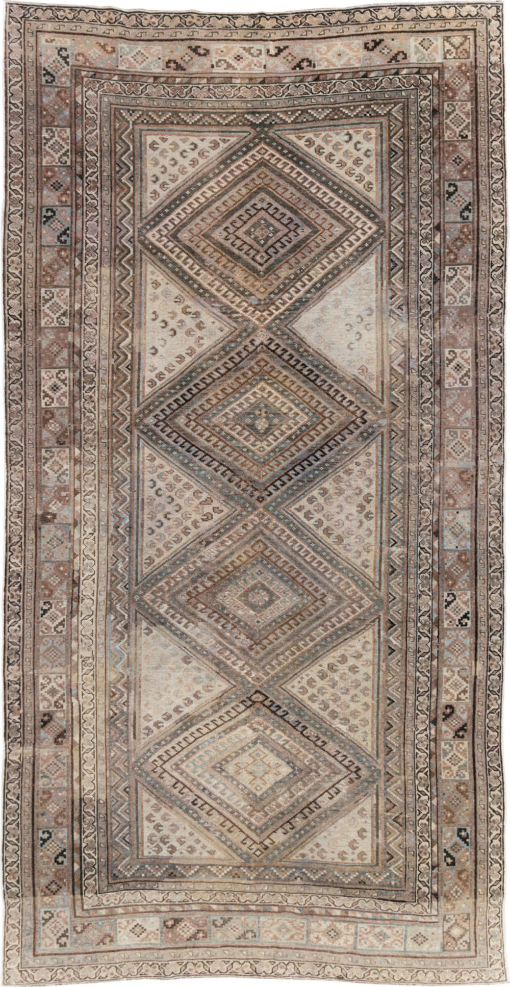 Antique Persian Shiraz Gallery Rug, No.14480 - Staging