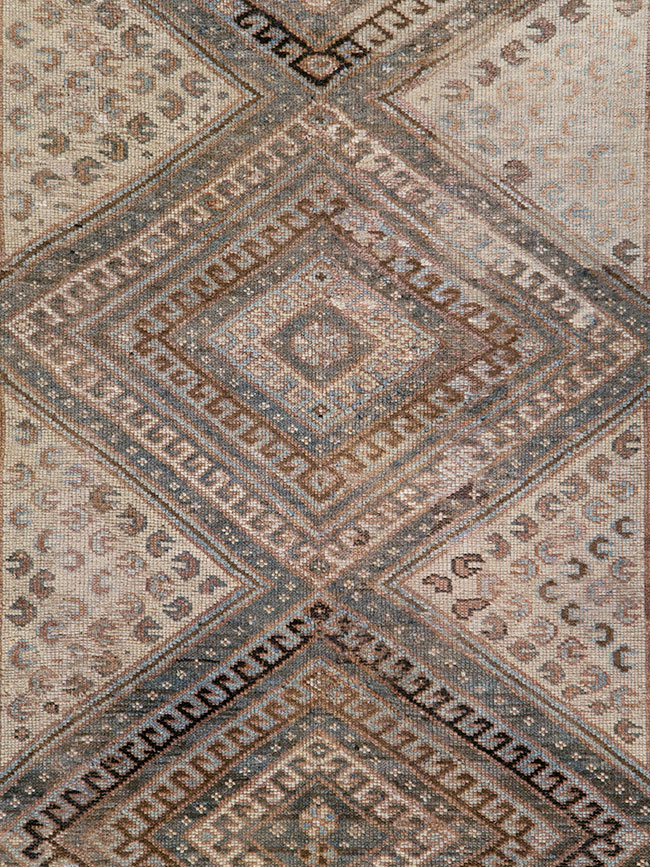 Antique Persian Shiraz Gallery Rug, No.14480 - Staging