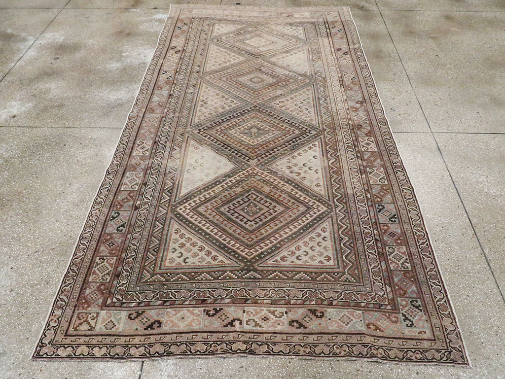 Antique Persian Shiraz Gallery Rug, No.14480 - Staging