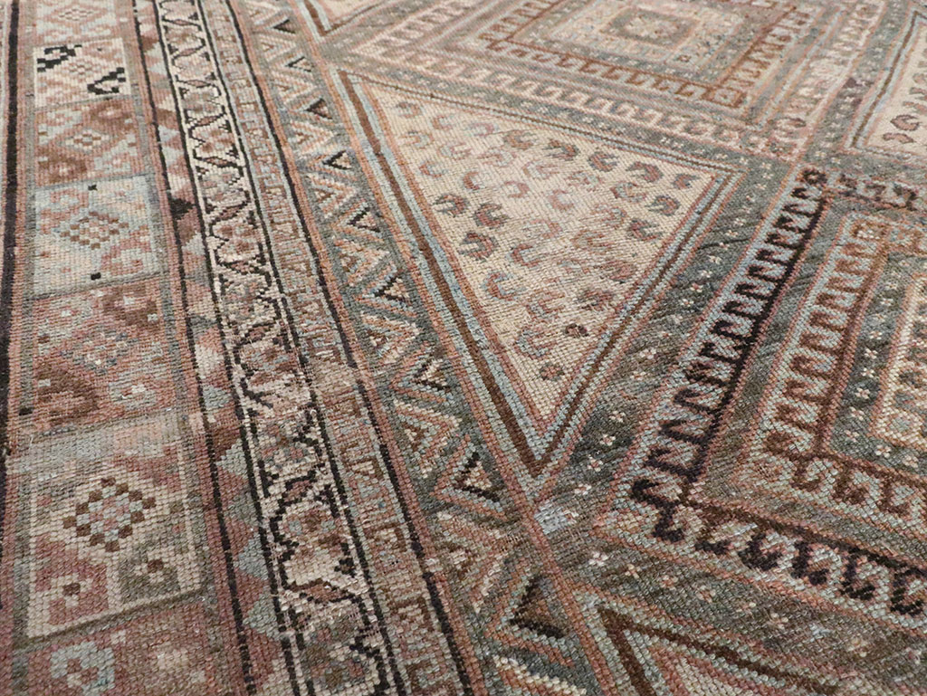 Antique Persian Shiraz Gallery Rug, No.14480 - Staging