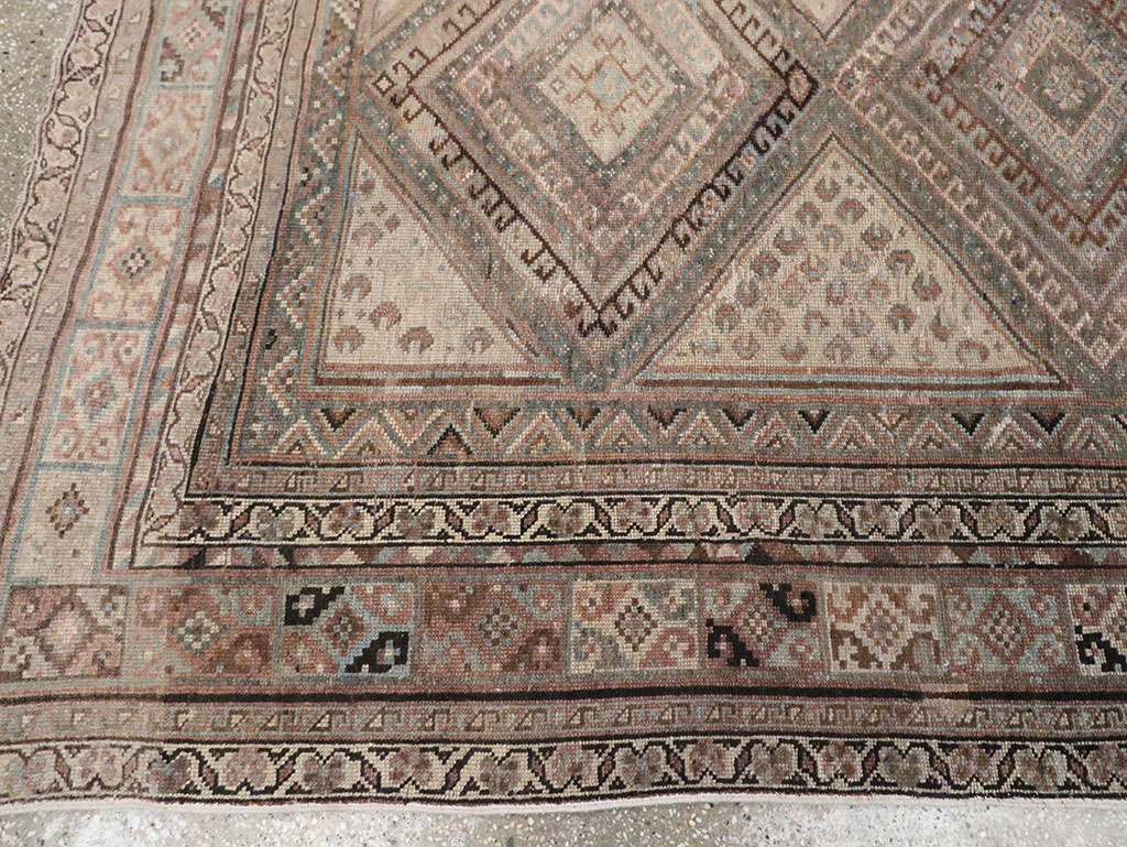 Antique Persian Shiraz Gallery Rug, No.14480 - Staging