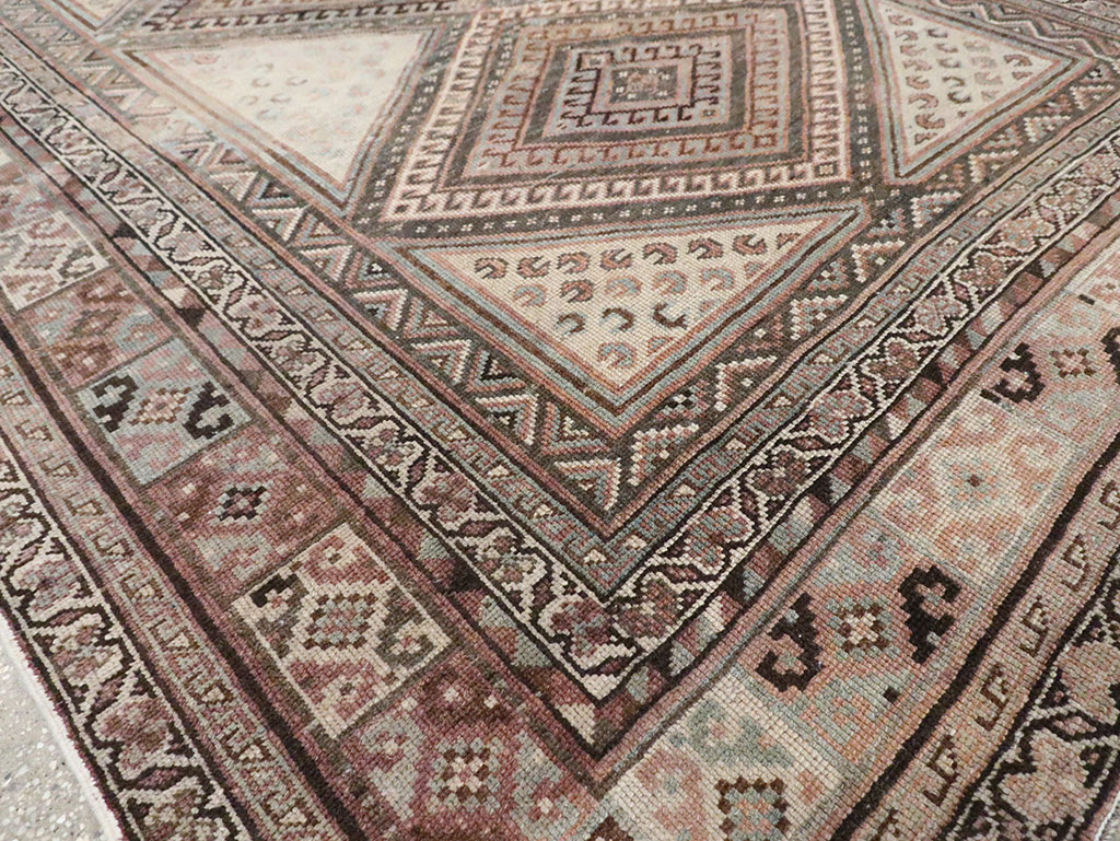 Antique Persian Shiraz Gallery Rug, No.14480 - Staging