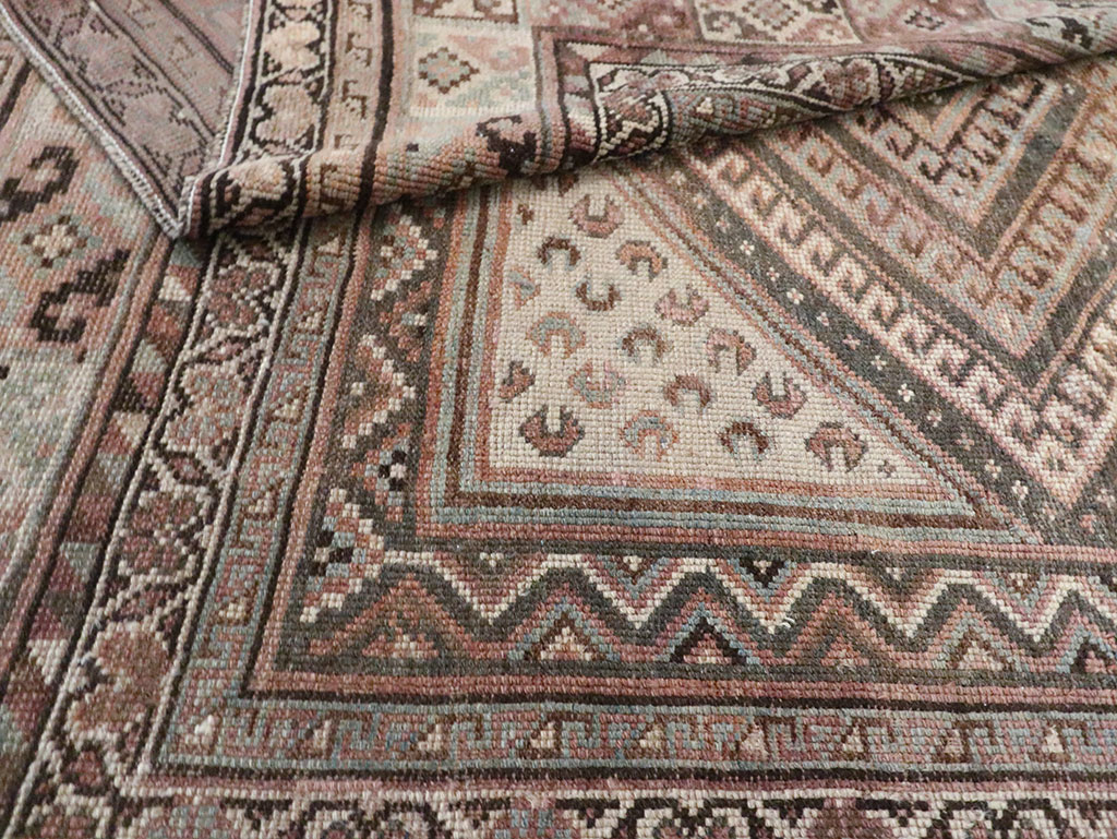 Antique Persian Shiraz Gallery Rug, No.14480 - Staging