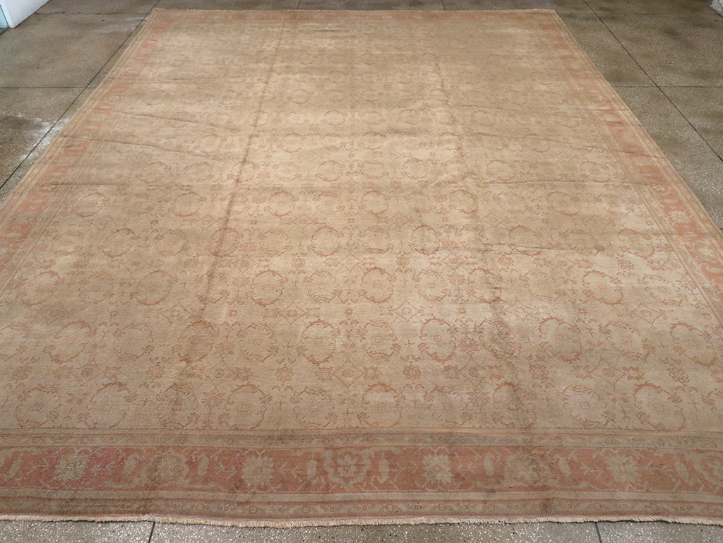 Antique Turkish Oushak Carpet, No.14506 - Staging