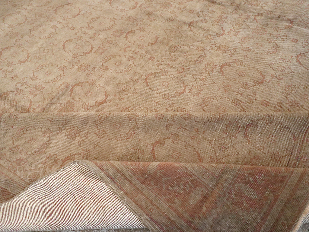 Antique Turkish Oushak Carpet, No.14506 - Staging