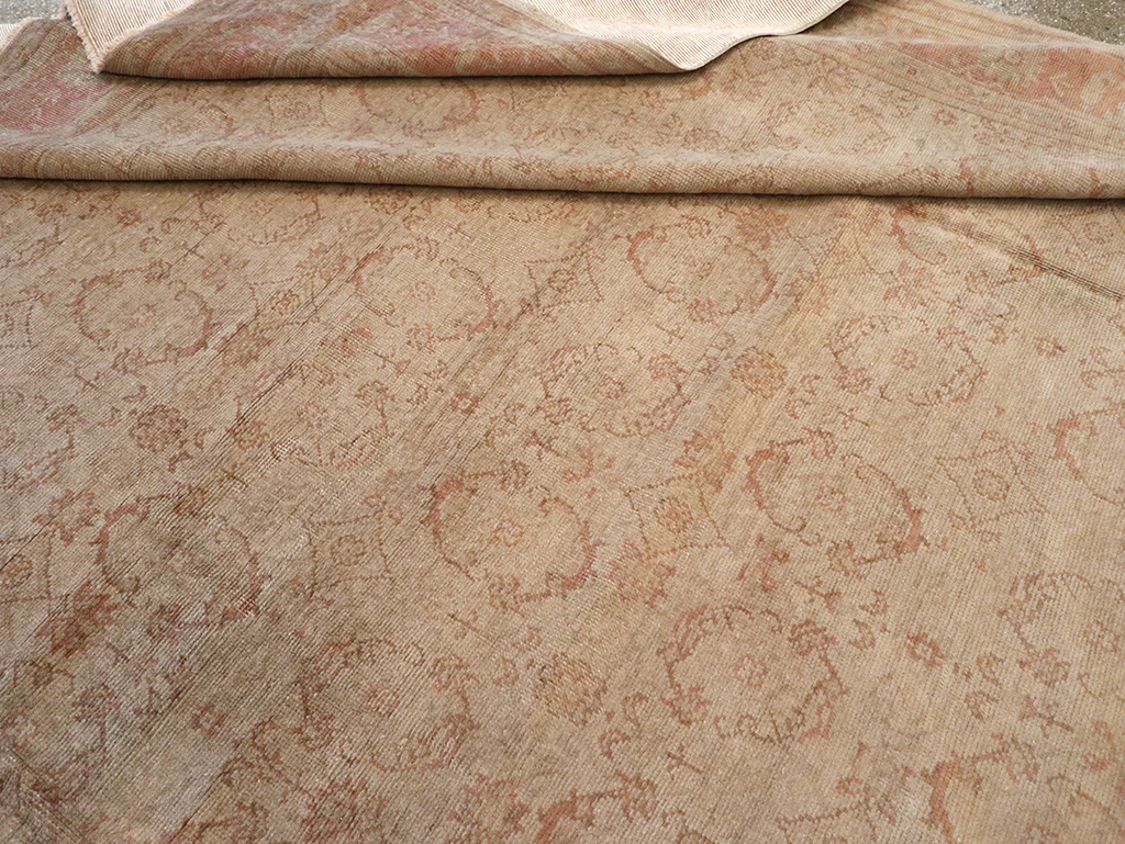 Antique Turkish Oushak Carpet, No.14506 - Staging