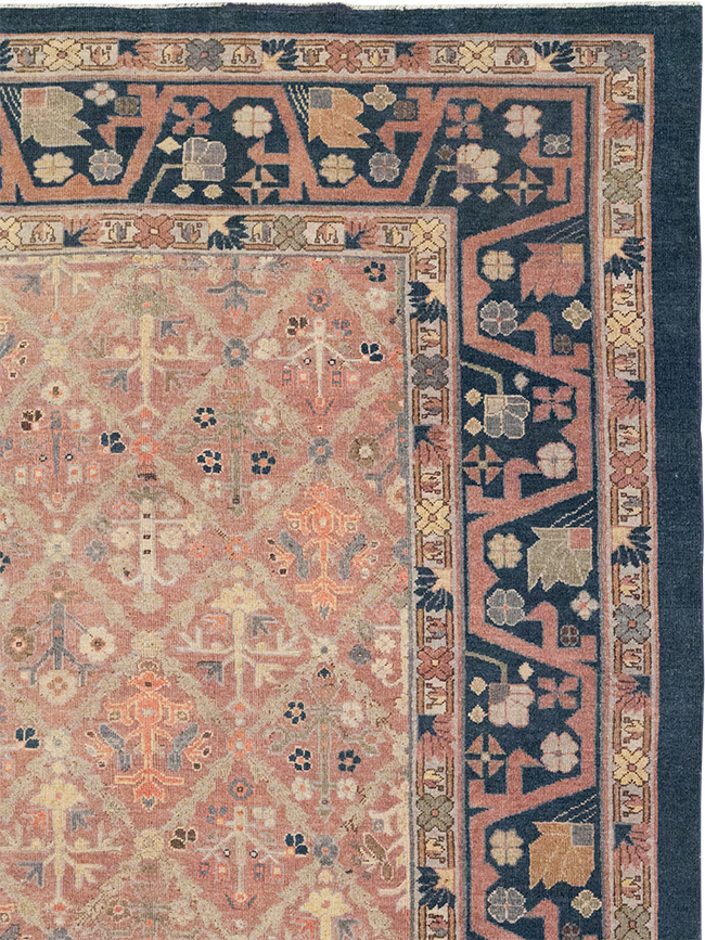 Antique Indian Lahore Room Size Carpet, No.14515 - Staging