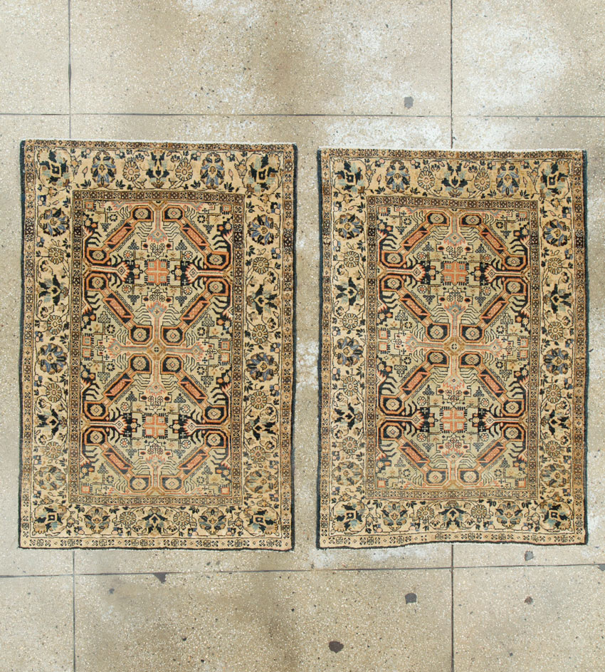 Vintage Persian Tabriz Rug (Pair: 1 of 2), No.14547 - Staging