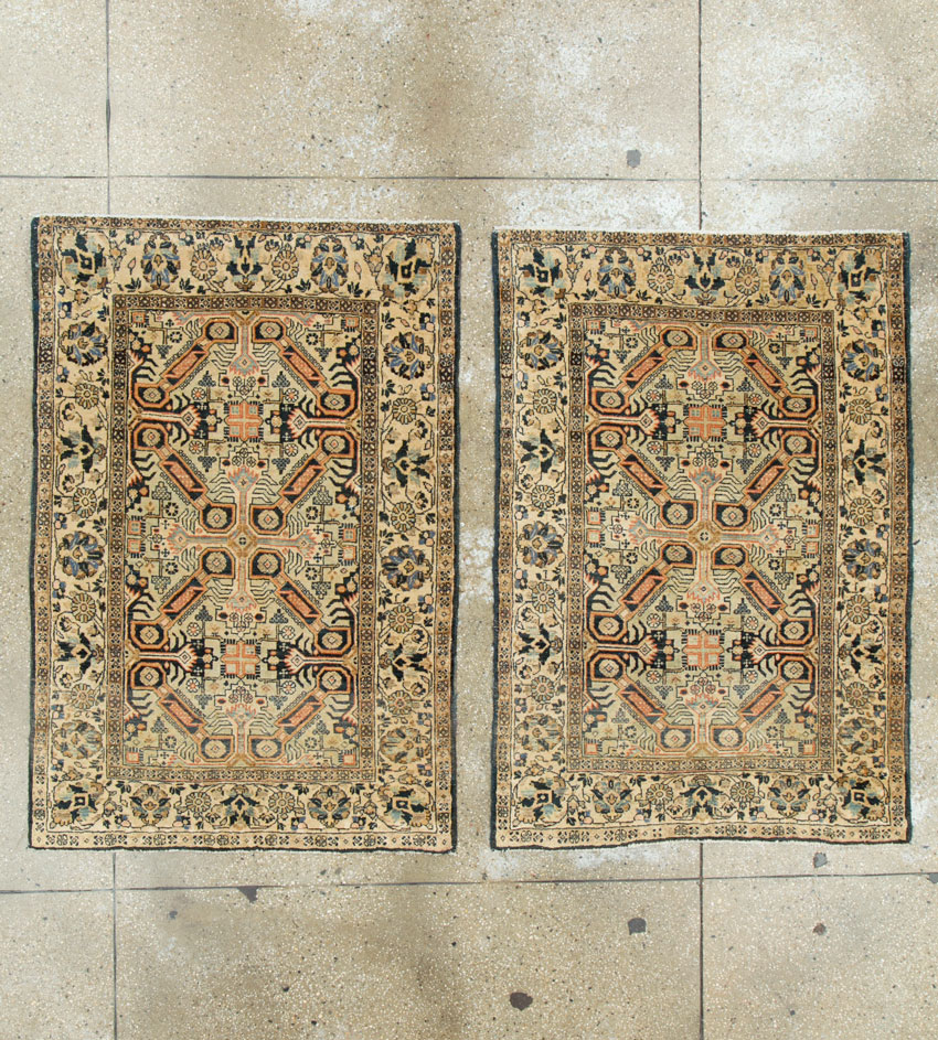 Vintage Persian Tabriz Rug (Pair: 2 of 2), No.14548 - Staging