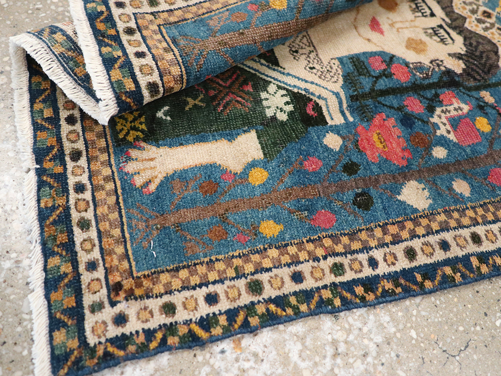 Antique Northwest Persian Pictorial Rug, No.14557 - Staging