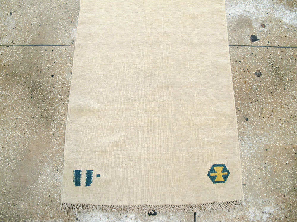 Vintage Persian Modernist Kilim, No.14566 - Staging