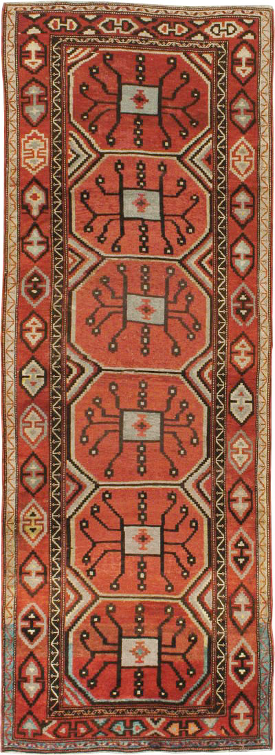 Antique Central Asian Beshir Runner, No.14582 - Staging